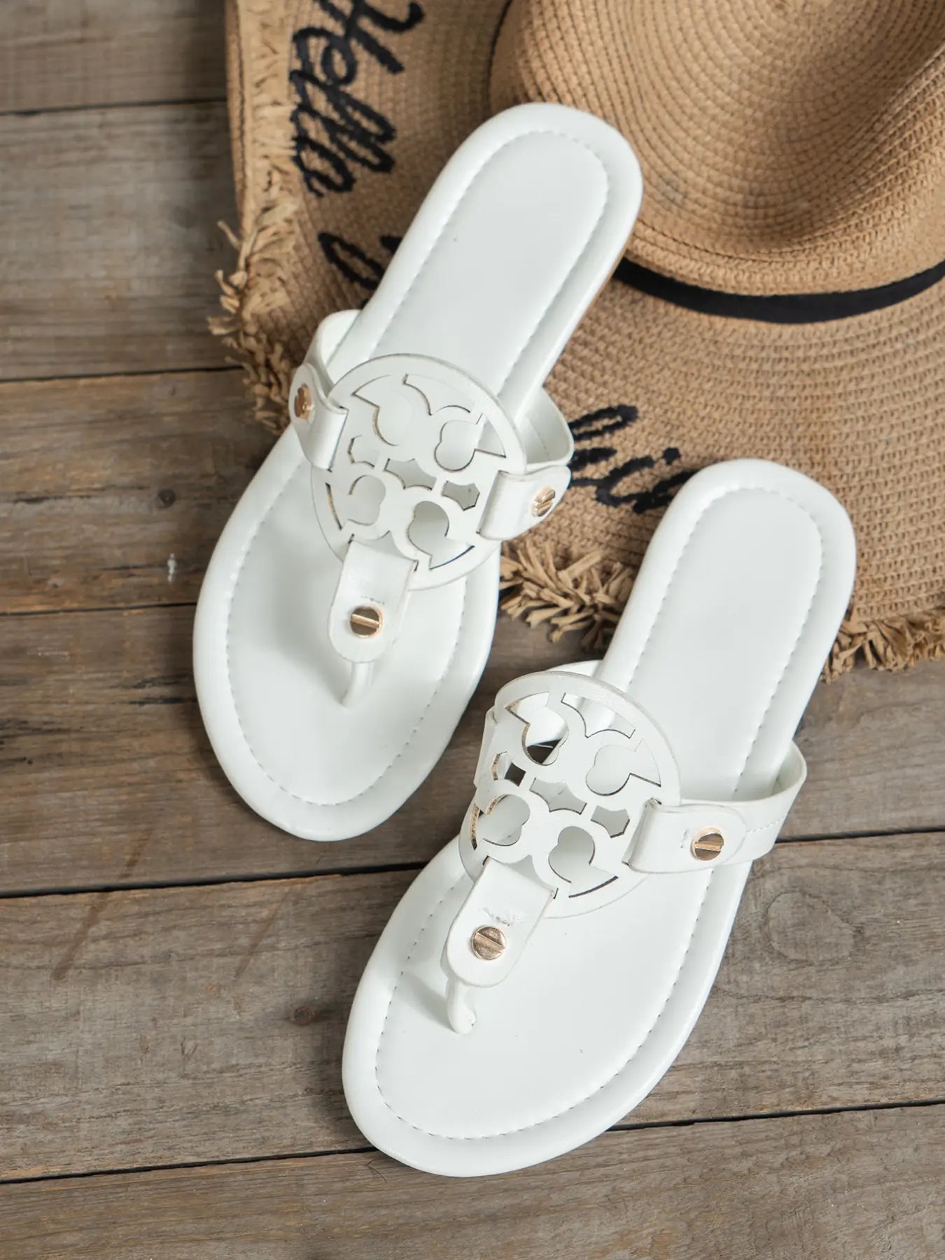Women'S Fashion Polka Dot Slides, Comfortable Lightweight Breathable Summer Sandals, PU Leather Footwear for Daily Wear, Fashionable Slide Sandals
