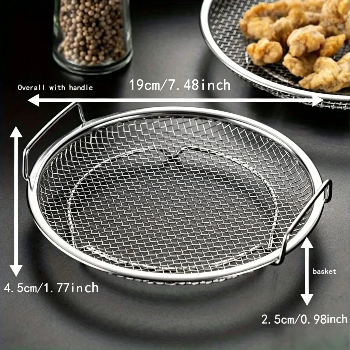 【Free Shipping 】Steel Oil Filter Tray with Jumpstart Sale Fine Mesh Basket, Fine Mesh Strainer, High Power Frying & Grilling Filter, Easy Clean Design for Home Kitchen Use