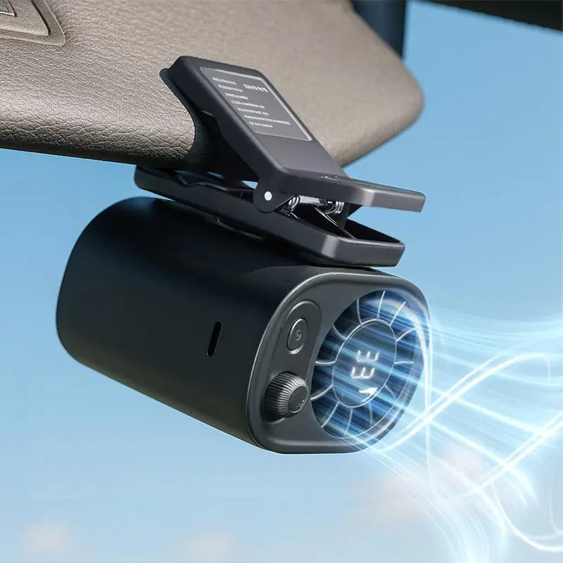 Summervibes JOYTUTUS 2026 Car Clip on Fan with LED Display - 360° Rotation, 100 Speeds Adjustable, USB Rechargeable Personal Summer Clip Fan, 3Hr 1800Mah Battery, Wide Clamp for Car Sun Visor, Car Back Seat, Baby Stroller, Desktop & Multiple Scenes