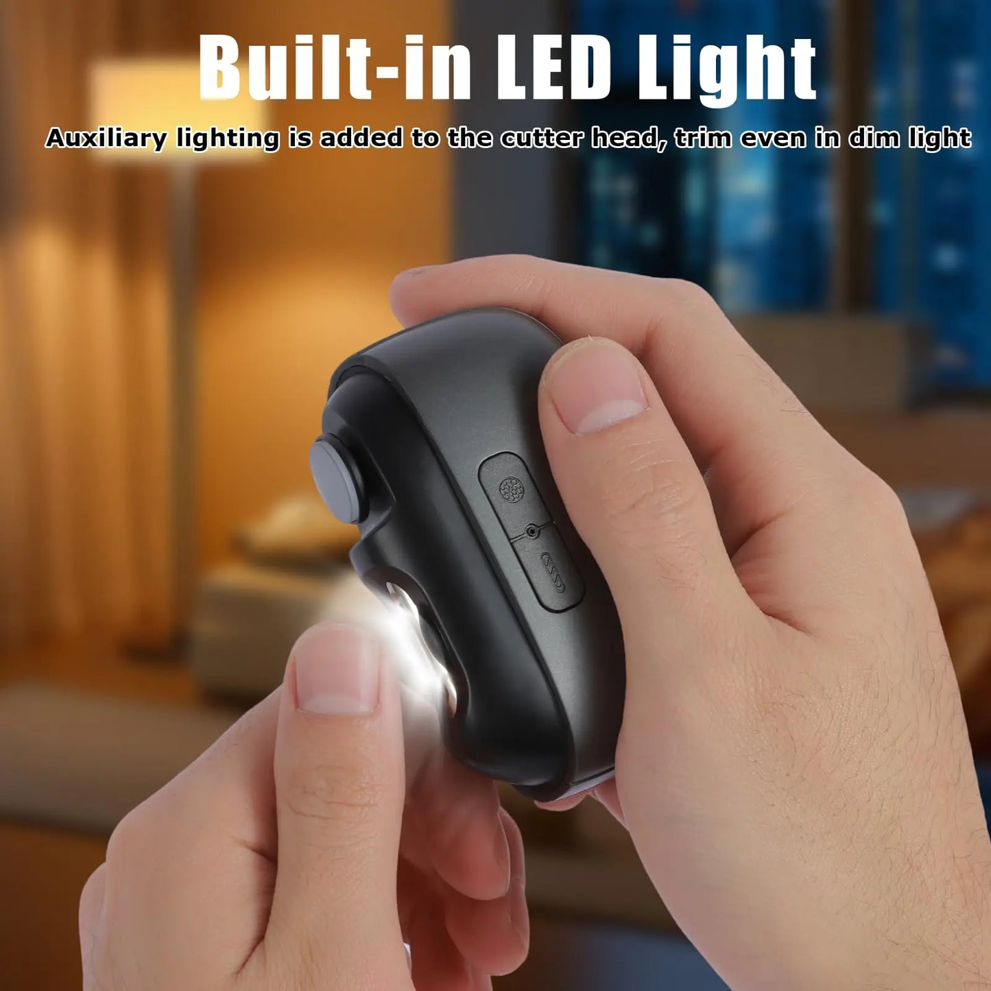 Electric Nail Clipper for Daily Nail at Home，Electric Nail Clipper for Seniors Easy Nail Trimming，3-In-1 Automatic Nail Trimmer with Clipping, Polishing & Storage, , Nail Clippers Infant Care Modes for Home and Travel,