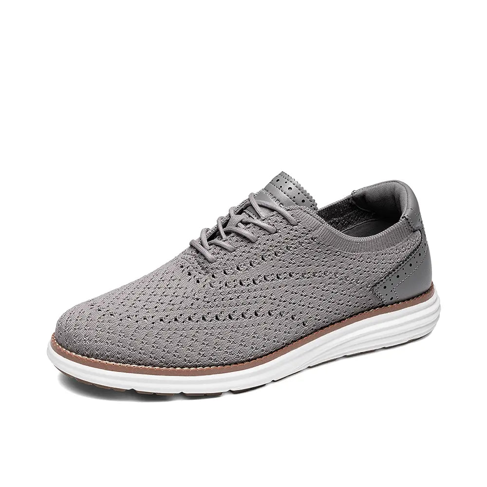 【Summervibes】Bruno MARC Men'S Closed Oxfords - Classic, Comfortable Mesh Sneakers, Casual Lace-Up, Lightweight Walking Shoes, Men'S Footwear