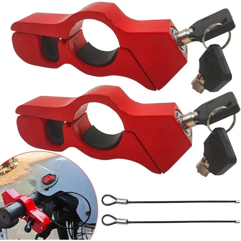 Motorcycle Locks, Helmet Locked & Brake Lock Combo, anti Theft Motorcycles Handlebar Lock for Motor Moped Motorbike Scooters ATV Dirt Bike Street Bike Electric Scooters