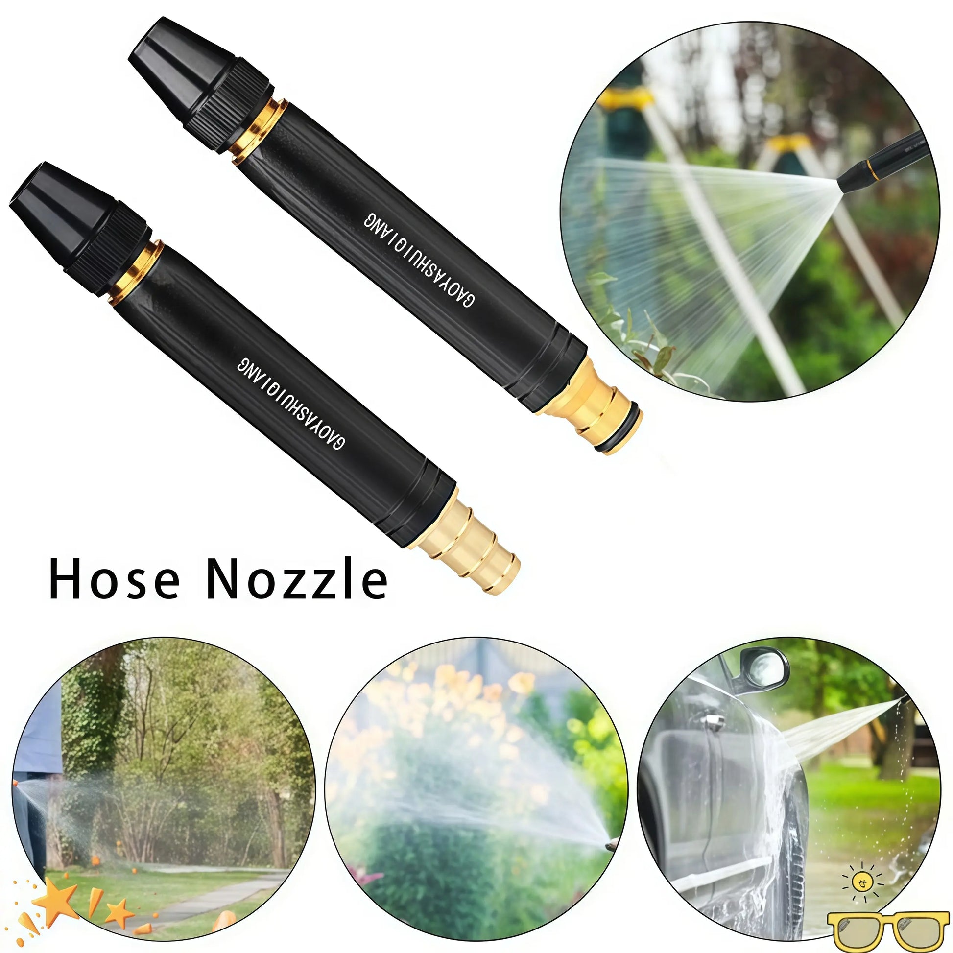 Home High-Pressure Car Wash Water Gun with Booster Nozzle and Hose, a Must-Have for Watering Plants and Vegetables, and Car Washing #Summervibes