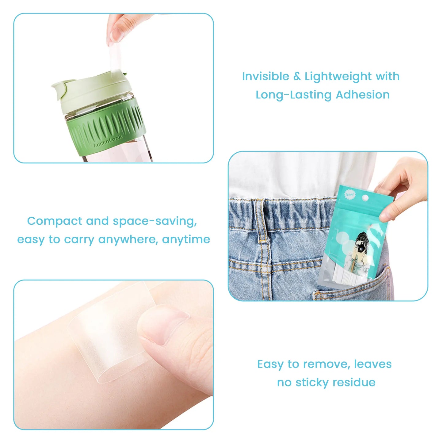 72 Counts Double Sided Fashion Tape for Women, Skin-Friendly Material, Safe for Sensitive Skin, Transparent, No Irritation