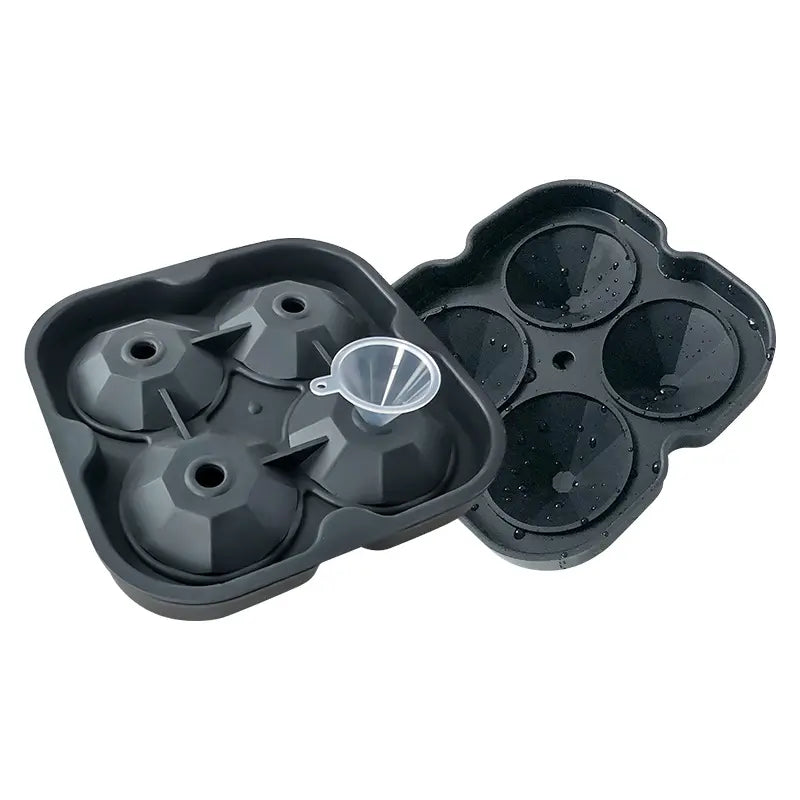 4-Cavity Rose Ice Cube Mold - Large Silicone Ice Tray for Whiskey, Cocktails & Coffee, Makes Big Rose Ice Balls for Drinks, Perfect for Bar & Home Use