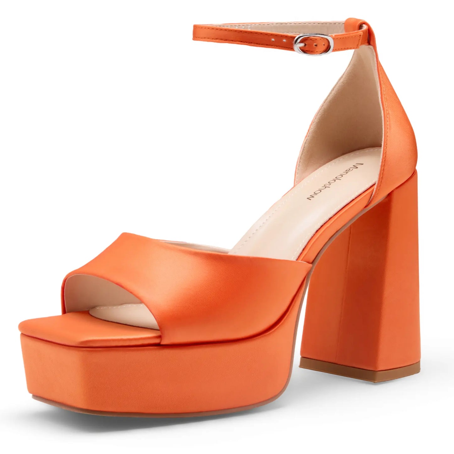 Women'S Sandals Peep Toe:Chunky Heels Pumps Ankle Buckle Strap Platform Heels 4.7" High Heeled Evening Party Wedding Dress Shoes