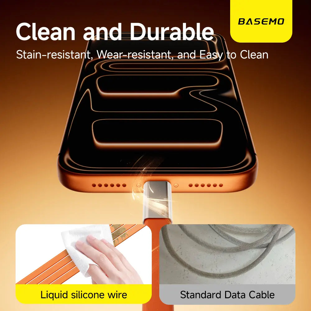 [March Warranty] Basemo New Upgraded 240W Super-Fast Charger with Detachable 2-In-1 360° Invisible Stand, Zinc Alloy & Silicone Type-C 1.5Rice Cable – Ideal for Gaming, Office, Car Use, and Travel – Compatible with Apple and Samsung Devices