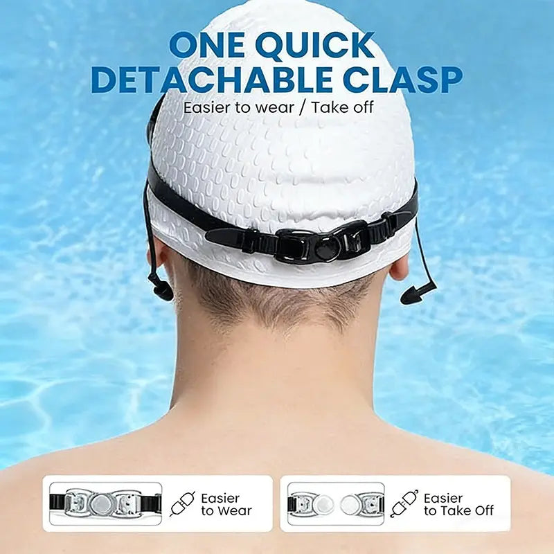 4 Pack Swimming Goggles Set, 4 PCS Adult Large Frame Swim Glasses with Nose Clip and Earplugs, Unisex UV Protection Waterproof Anti-Fog, Swimming Accessories
