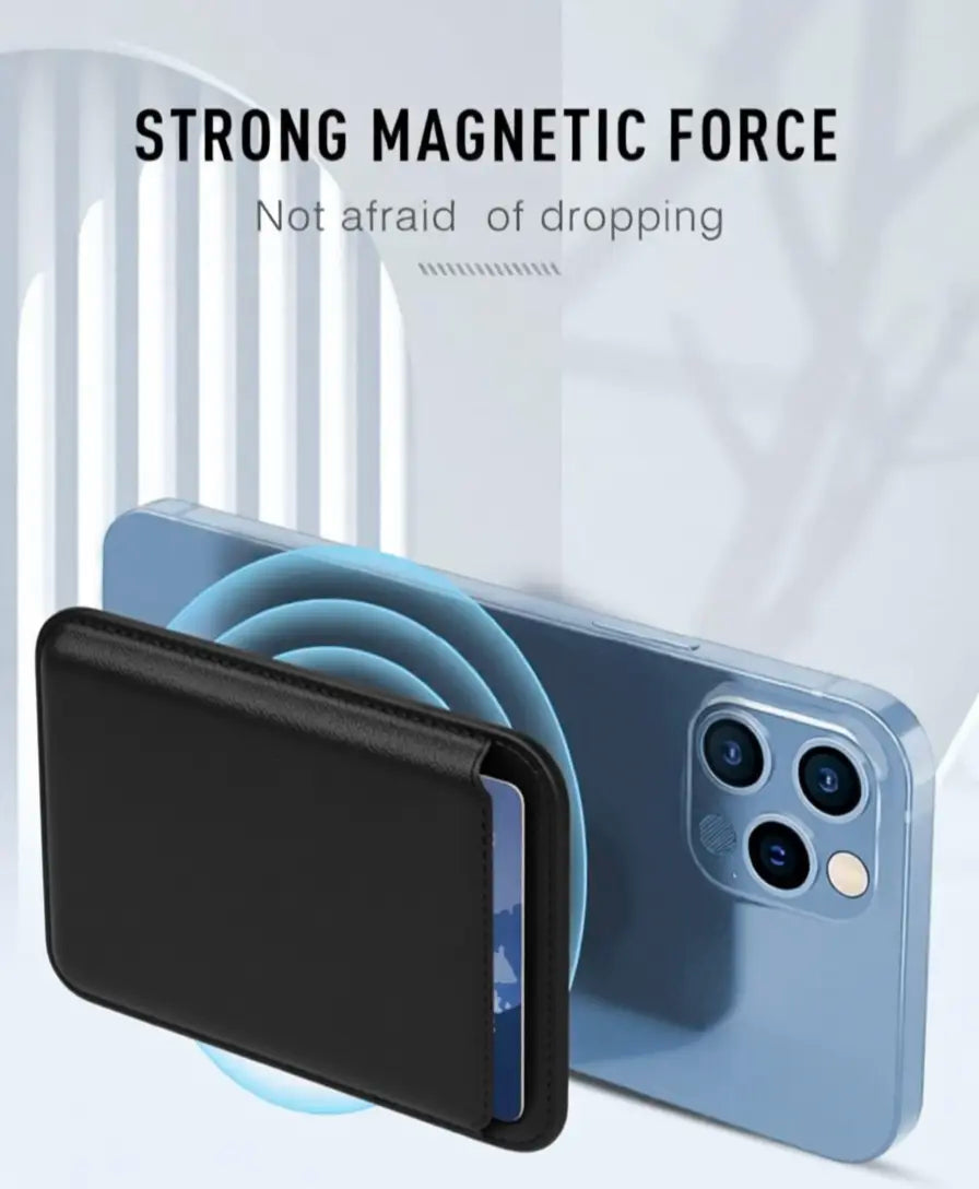 Minimalist Magnetic Phone Wallet, Suitable for Both Men and Women.Magsafe Wallet, Magnetic Ultra-Thin Phone Wallet, 3 Card Slots, Compatible with Iphone 17/16/15/14/13/12 Pro Max plus Air Series, Rfid-Blocking Synthetic Leather, Black
