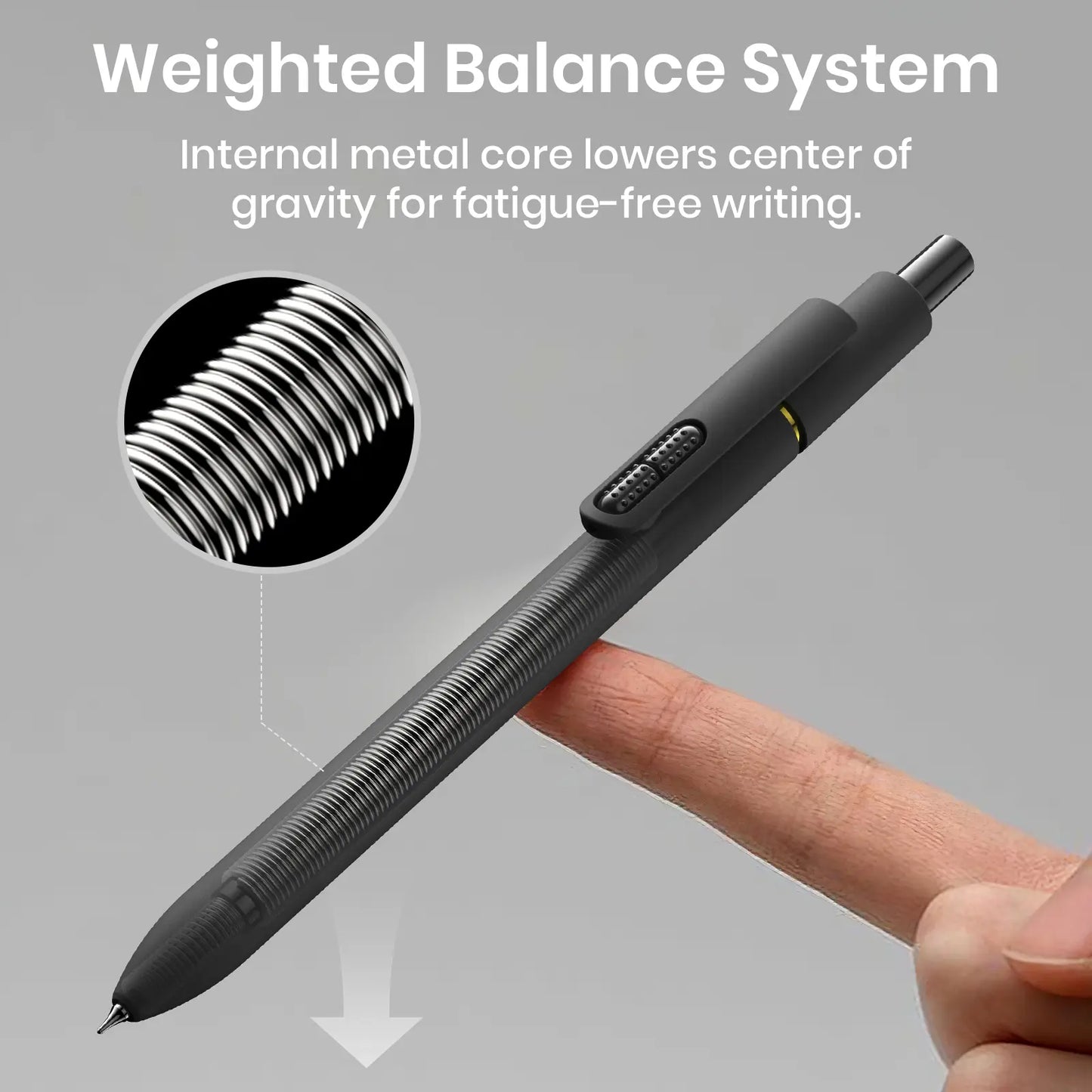 Hiacry 8 Pcs Gel Pens - 0.7Mm Fine Point Smooth Writing Black Ink, Quick-Dry Long Lasting Fidge Pens, School & Office Supplies for Men Women