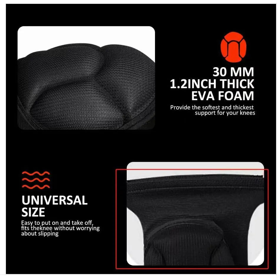 Kneepad with Thick EVA Foam Padding, Suitable for Gardening, House Cleaning, Construction Work, Dance, Volleyball, Floor, Rock Climbing, Riding Kneelet, Outdoor Sports, Hassock Cushioning