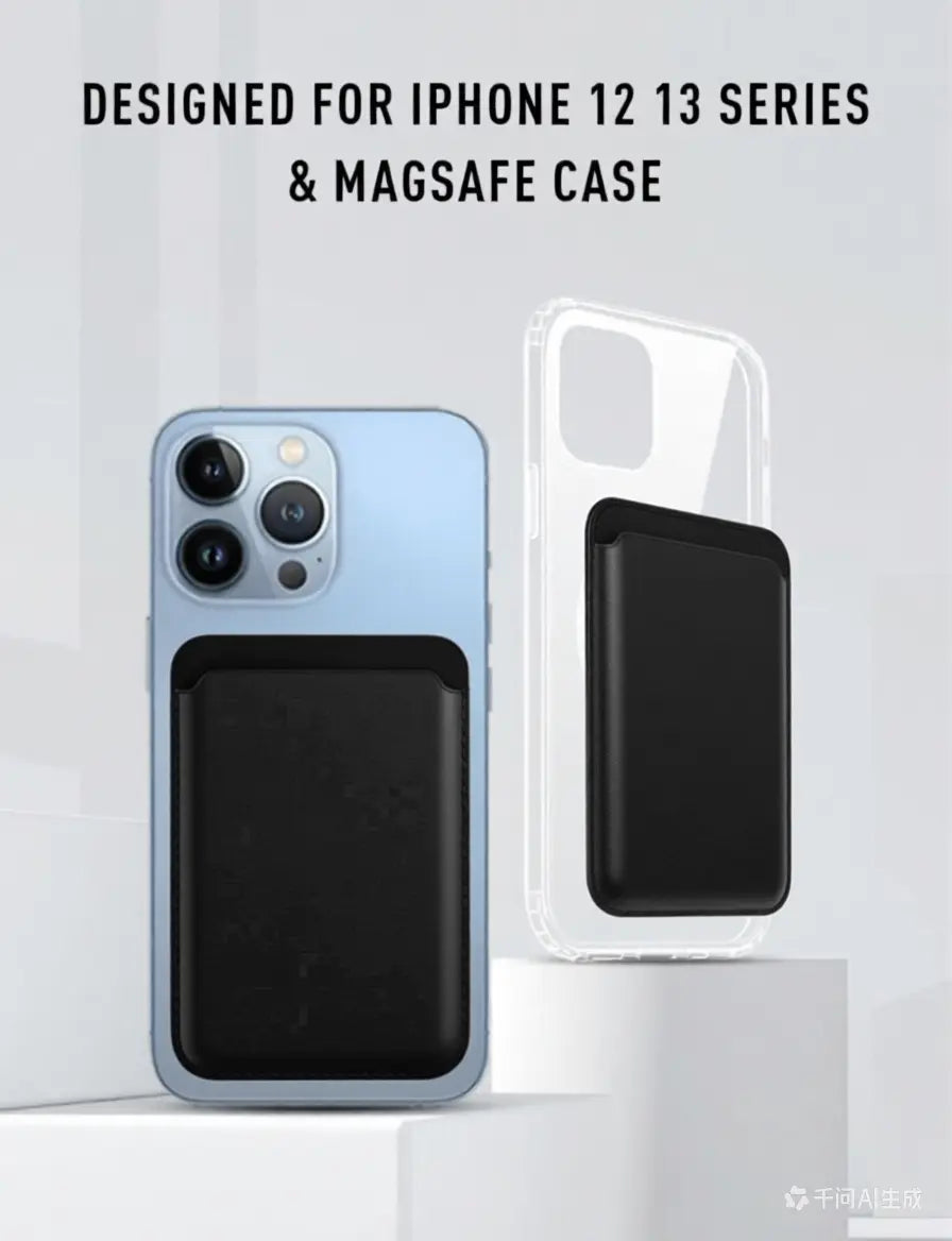 Minimalist Magnetic Phone Wallet, Suitable for Both Men and Women.Magsafe Wallet, Magnetic Ultra-Thin Phone Wallet, 3 Card Slots, Compatible with Iphone 17/16/15/14/13/12 Pro Max plus Air Series, Rfid-Blocking Synthetic Leather, Black