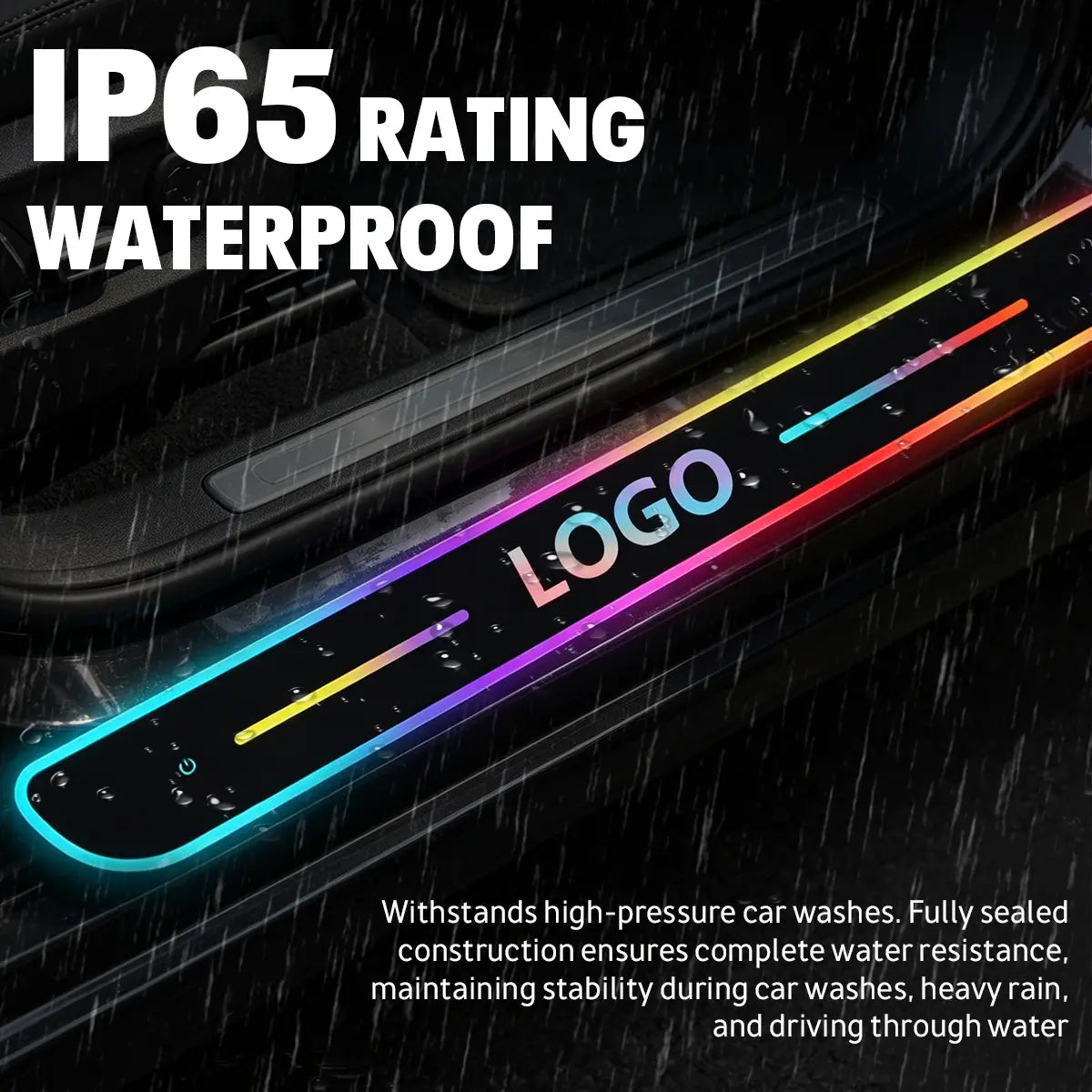 4PCS Magnetic LED Car Door Sill Welcome Light | RGB Sensor Activated Step Lamp for All Vehicles | Wireless USB Charging Interior Decorative Pedal | Easy Install Welcome Ghost Shadow Tube Tail Lights Tacoma Headlight Fuse Flexible Rechargeable Trailer