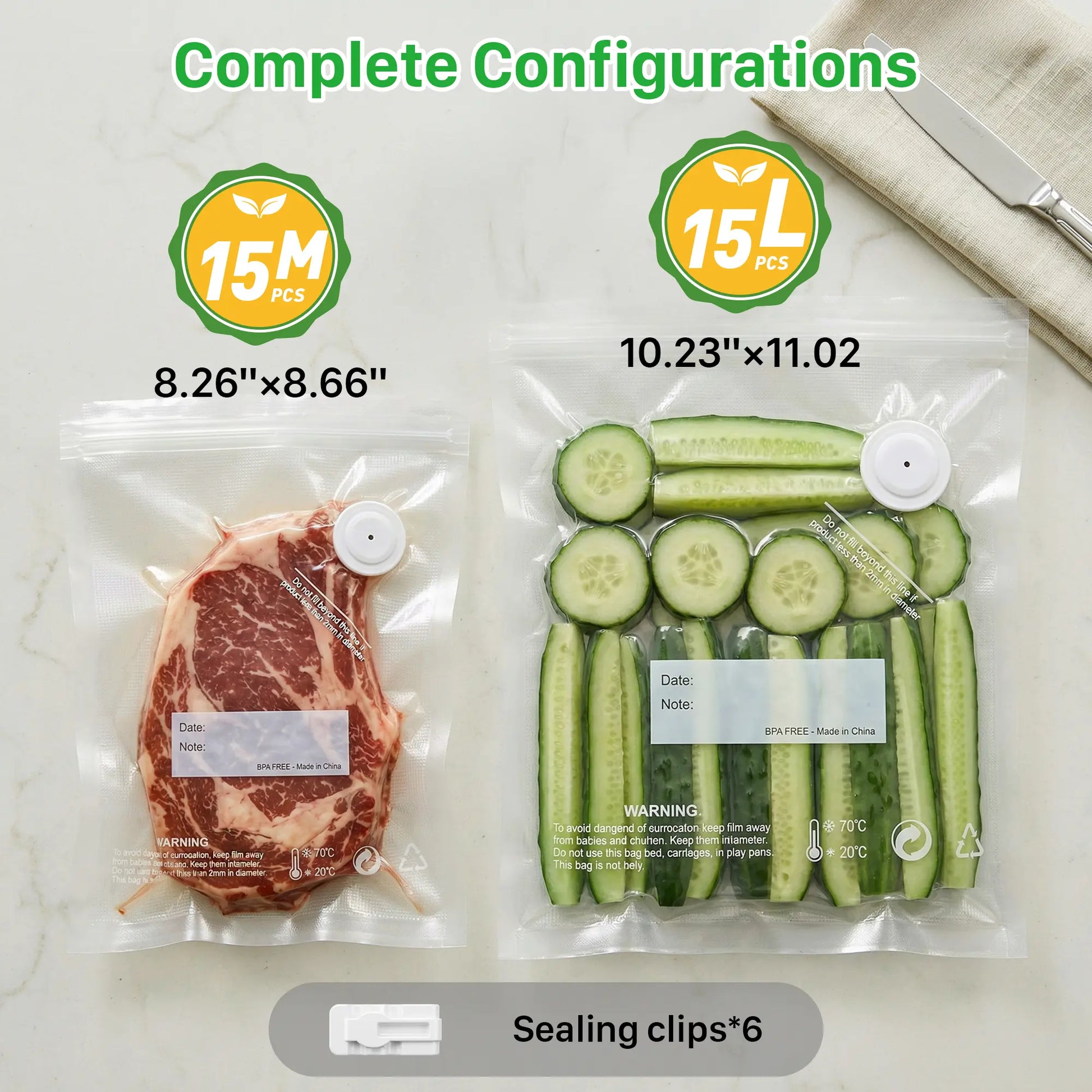 Vacuum Sealer for Food with Visual Water Storage Tank, Handheld Saver Vacuum Sealer Machine with 30 Reusable Bags for 5X Preservation & Fresh
