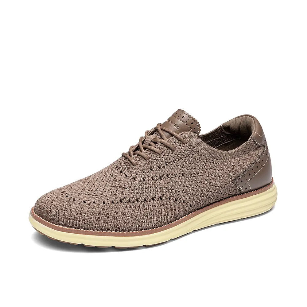 【Summervibes】Bruno MARC Men'S Closed Oxfords - Classic, Comfortable Mesh Sneakers, Casual Lace-Up, Lightweight Walking Shoes, Men'S Footwear
