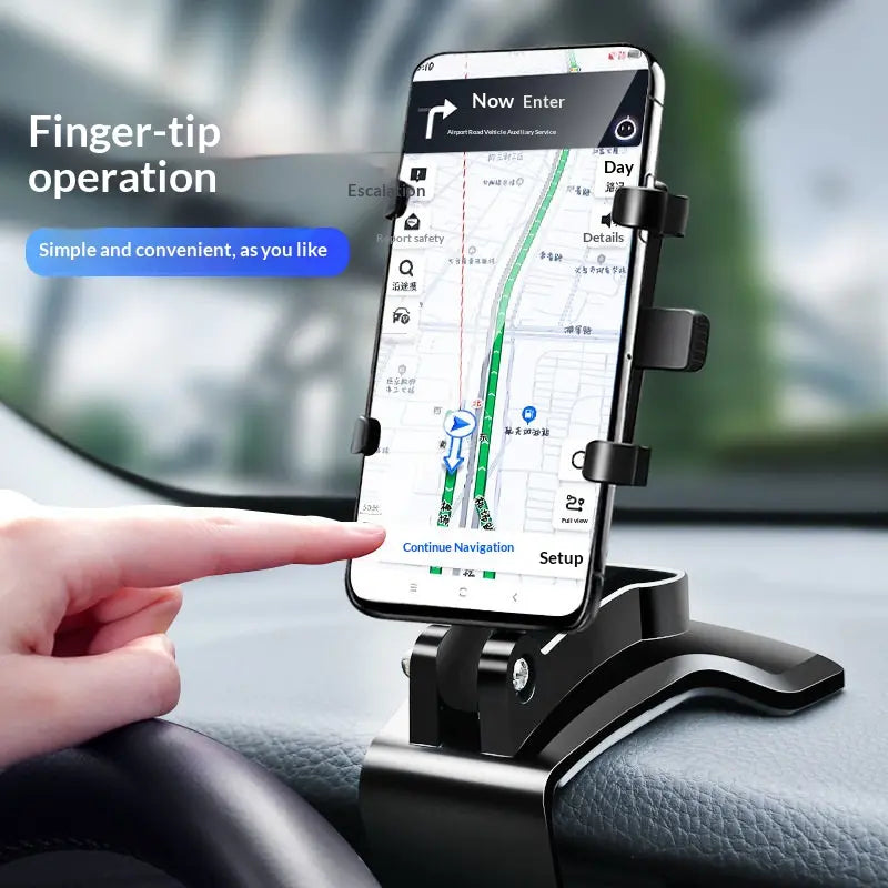 Phone Car Mount for Central Dashboard/Rearview Mirror – Multifunctional In‑Car Navigation Support Bracket