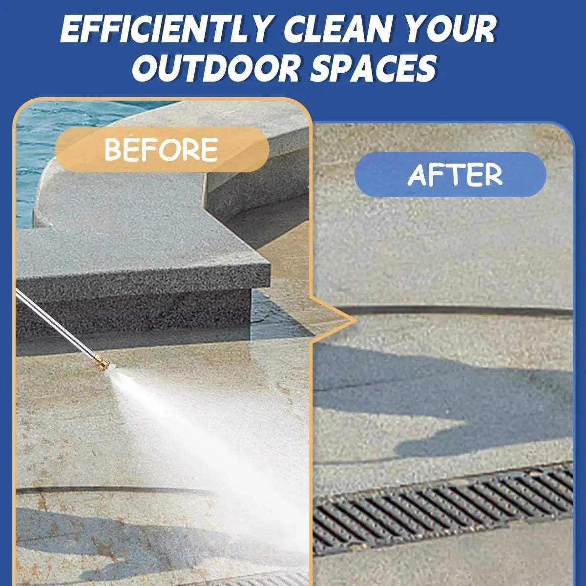 【Summervibes】Jet Nozzle Power Washer for Garden Hose, Includes 2 High-Pressure Nozzles and Quick Connectors | Hydro Jet High Pressure Washer Tools.