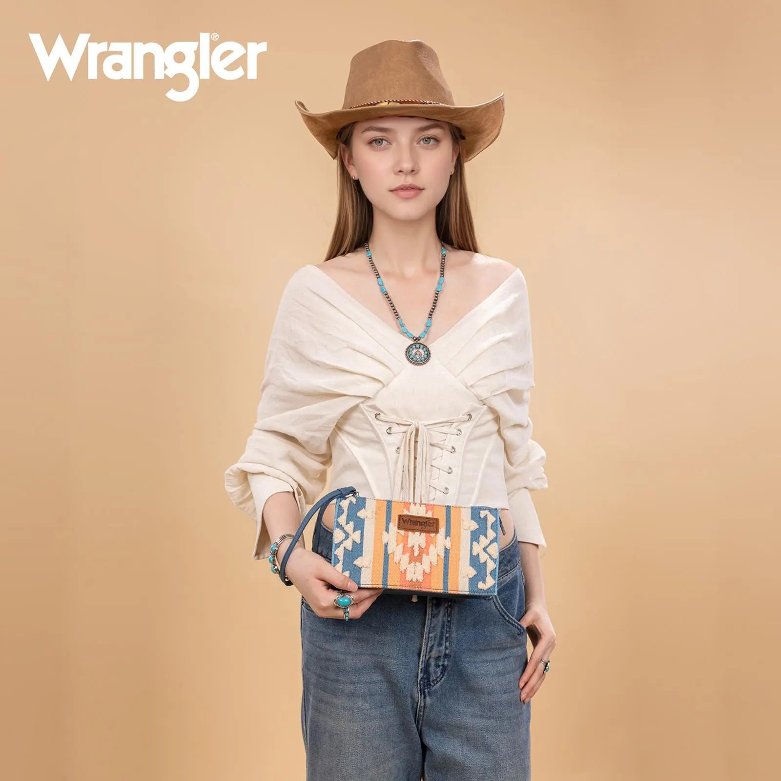 Wrangler Wristlet Wallet Aztec Credit Card Holder for Women