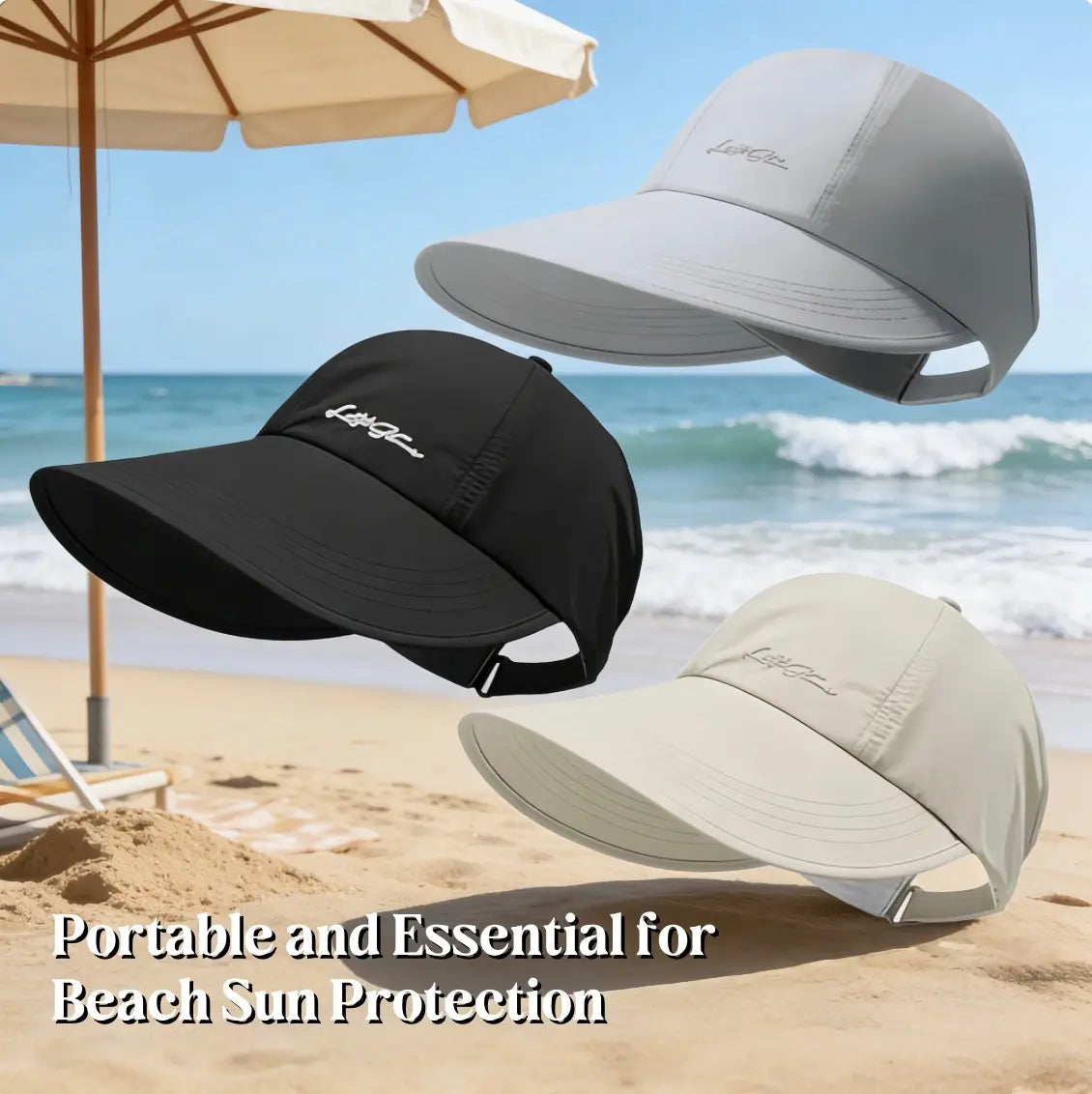 3-Pack of Spring/Summer Sun-Protective Baseball Caps, Unisex, Lightweight and Adjustable, Velcro Closure, Wide Brim, Suitable for All Seasons, Elastic Design.