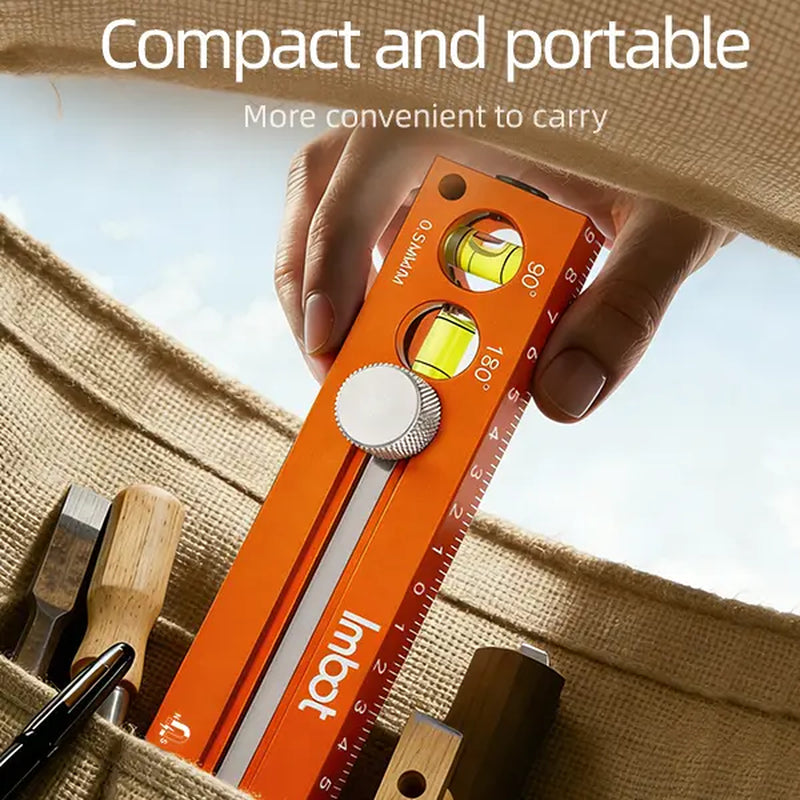 Imbot Multi-Function Marking Ruler - Precision Measuring & Scribing Tool for Woodworking & DIY