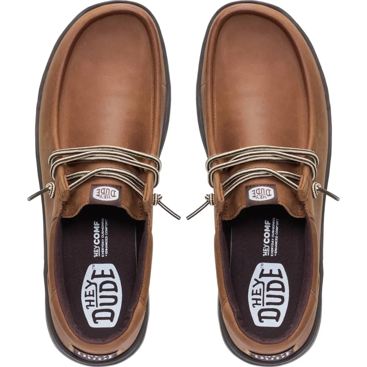 HEYDUDE Paul Full Grain Leather - Comfortable Slip on Shoes for Men