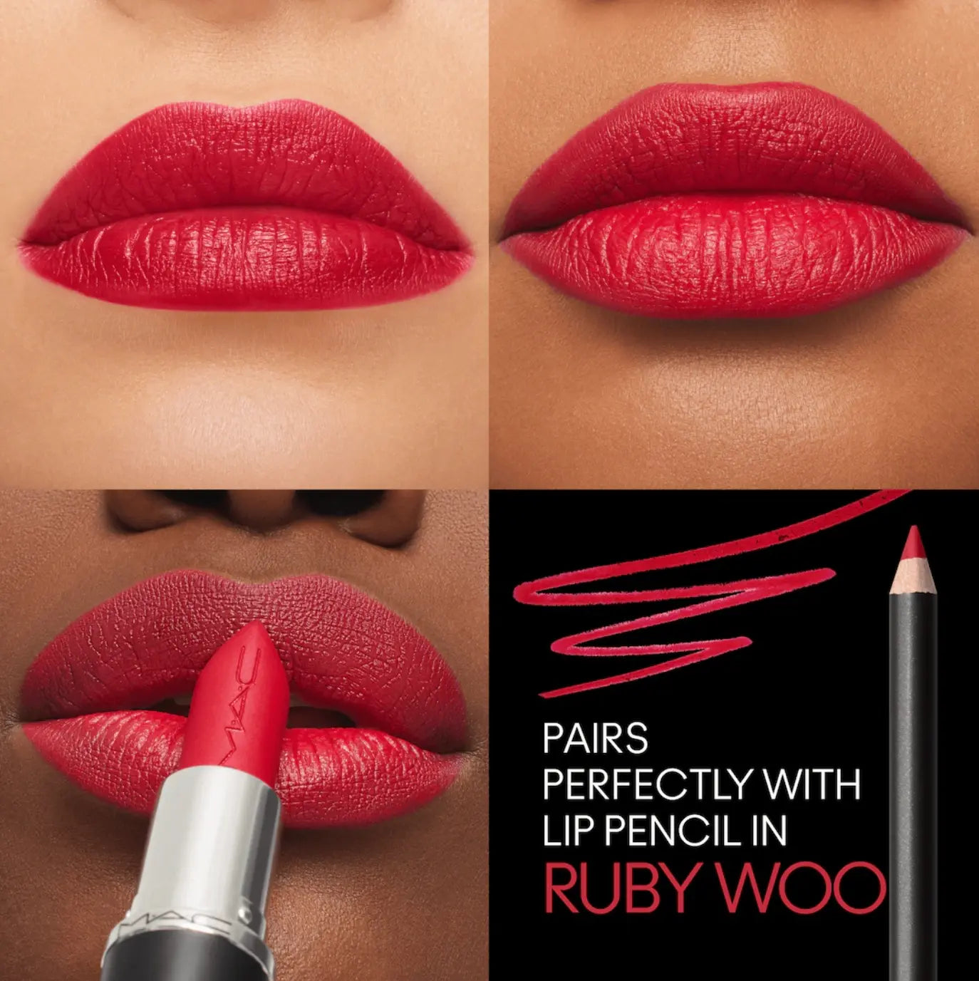 MAC Ruby Woo Lip Trio