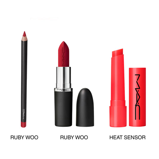 MAC Ruby Woo Lip Trio