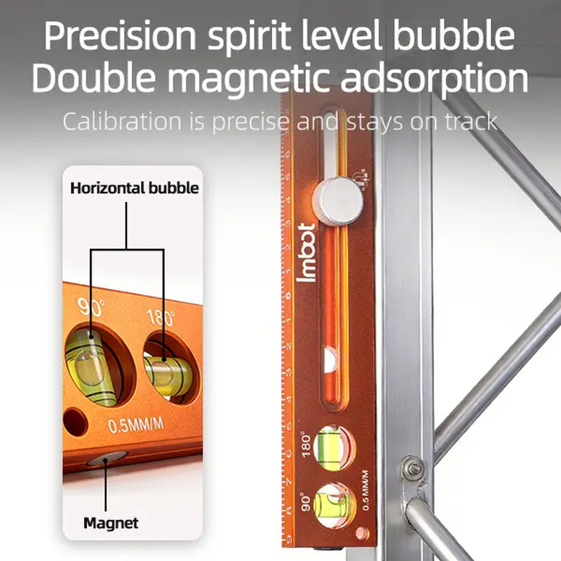 Imbot Multi-Function Marking Ruler - Precision Measuring & Scribing Tool for Woodworking & DIY