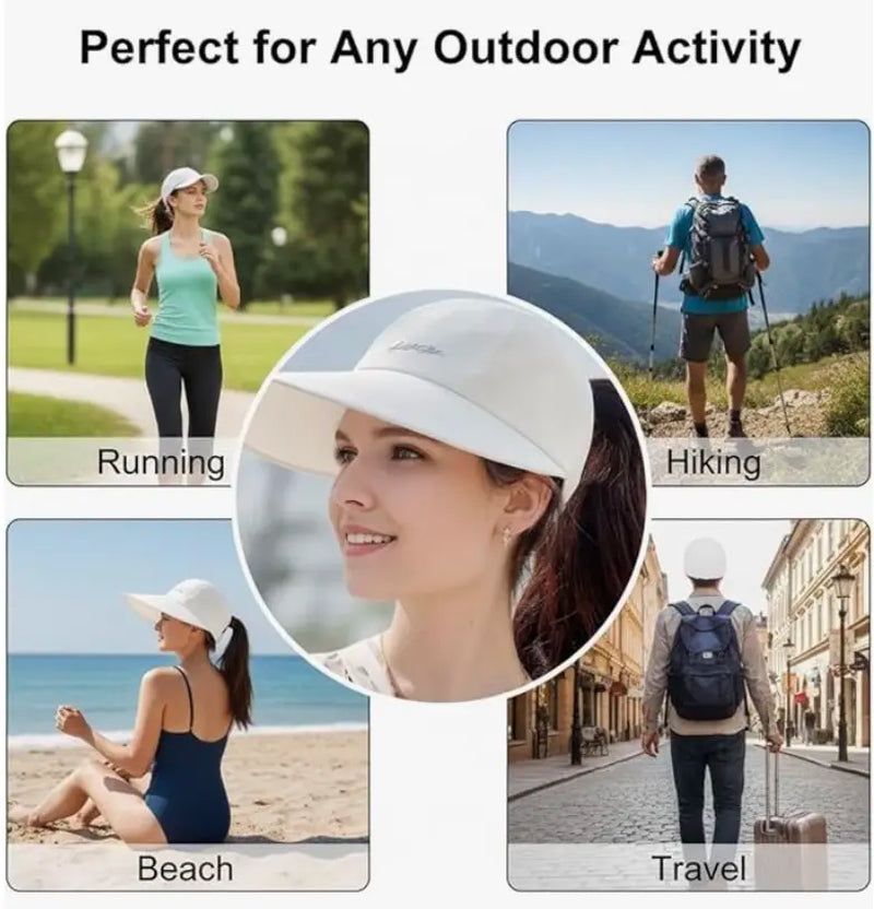 3-Pack of Spring/Summer Sun-Protective Baseball Caps, Unisex, Lightweight and Adjustable, Velcro Closure, Wide Brim, Suitable for All Seasons, Elastic Design.