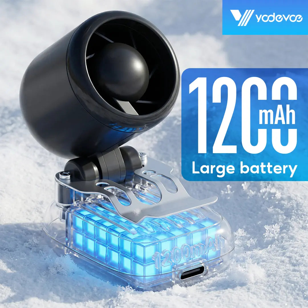 Yodevoe USB Rechargeable Handheld Fan, Portable Cooling Fan, 90° Adjustable Clip-On Fan, Mini and Compact, Suitable for Outdoor Sports and Travel.