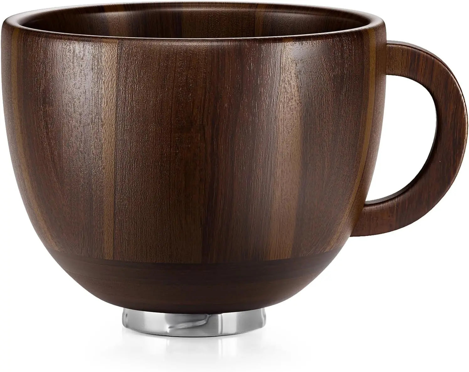 Spaceaid Wooden Bowl with Handle for Stand Mixer – Acacia Wood Mixing Bowl, 4.5–5 QT Tilt-Head Compatible