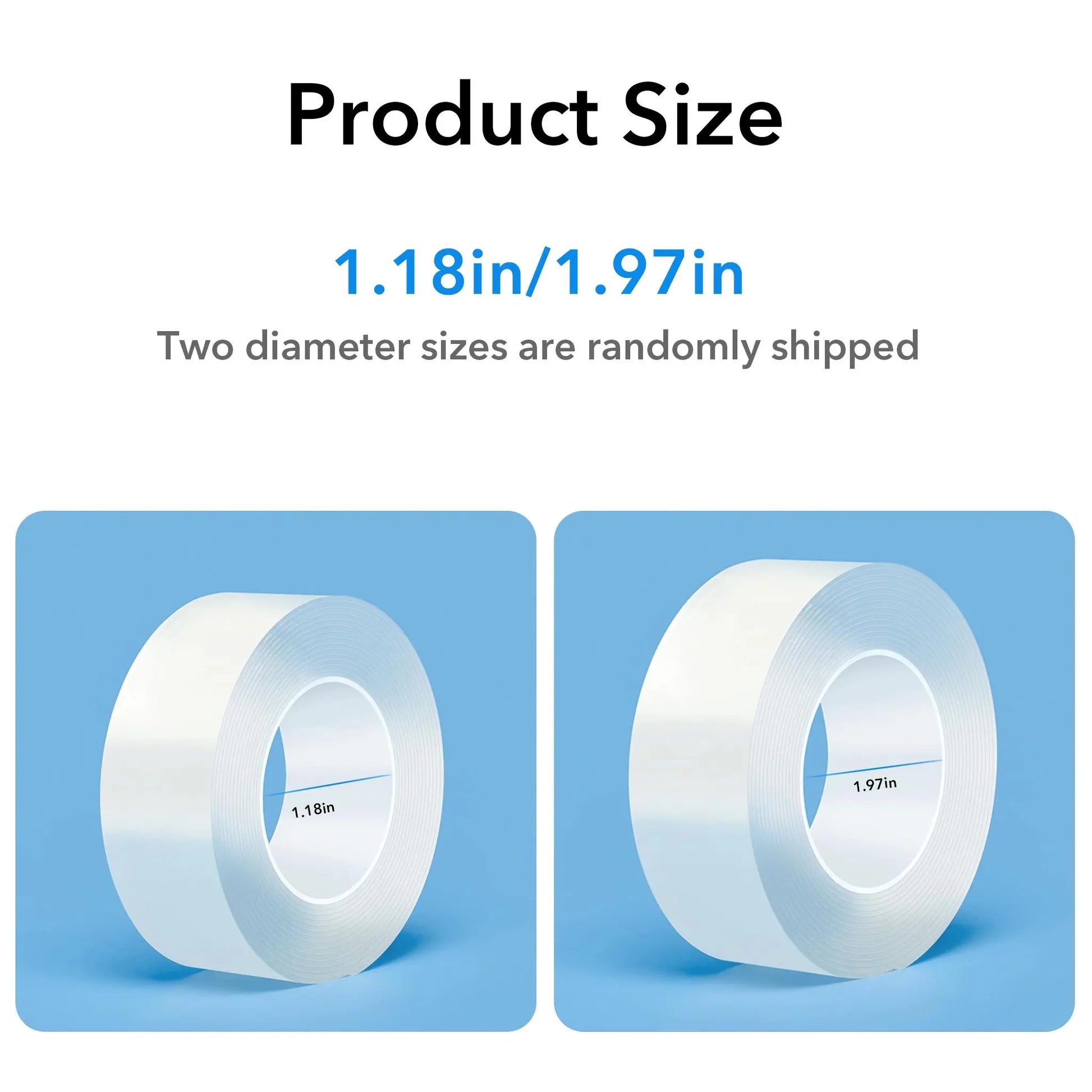 Ultra-Strong Double Sided Adhesive Nano Tape Heavy Duty Transparent Reusable Tapes Heat Resistance for Bathroom Home Decoration Picture Hanging Picture Hanging 10.5FT Traceless Magic Tape