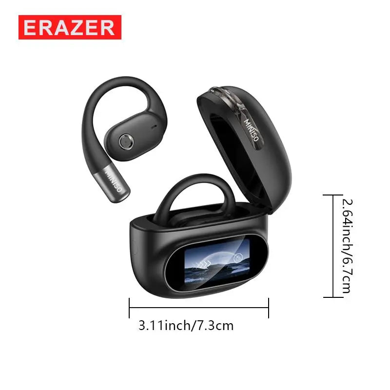 MINISO MS150 Open Wireless Headset BT5.4 Smart Screen Comfortable to Wear Super Sound Quality Long Battery Life Suitable for Music, Games, Sports