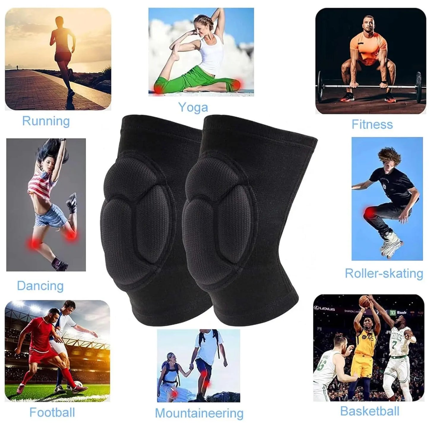 Kneepad with Thick EVA Foam Padding, Suitable for Gardening, House Cleaning, Construction Work, Dance, Volleyball, Floor, Rock Climbing, Riding Kneelet, Outdoor Sports, Hassock Cushioning