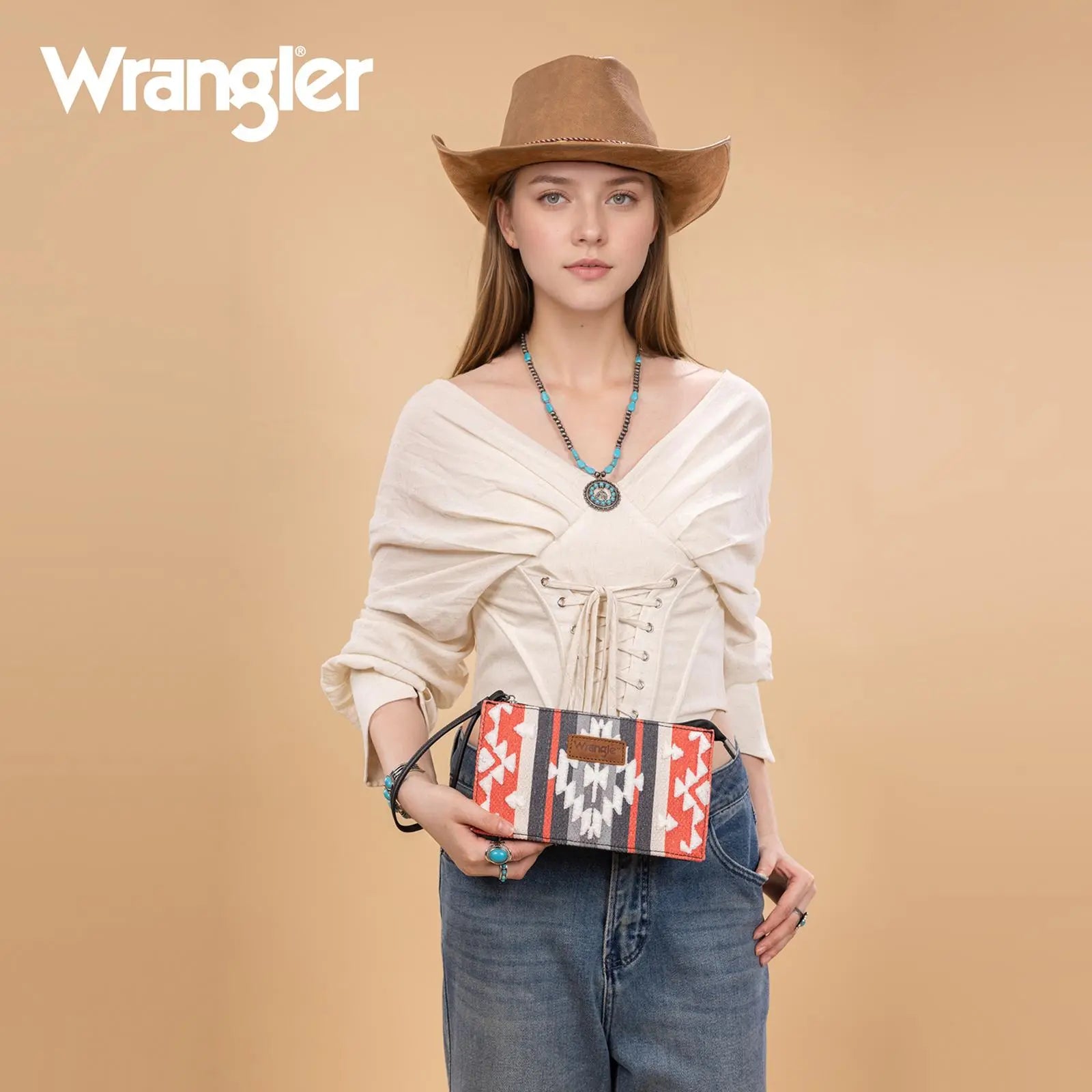 Wrangler Wristlet Wallet Aztec Credit Card Holder for Women