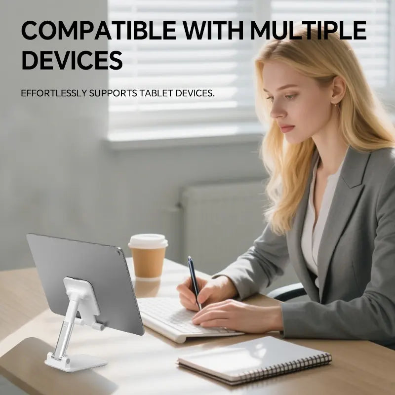 Universal Foldable Phone Stand, Adjustable Angle Desktop Cellphone Holder, Stable & Portable for All Phones