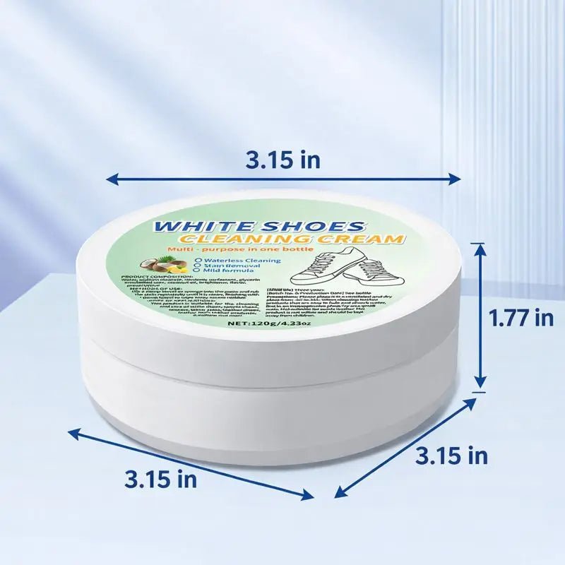 【Mothersdaygift】White Shoes Cleaning Cream for Sneakers Leather Furniture Tiles & Car Interiors Fast Stain Removal Easy to Use No Water Needed Non-Damaging Multi-Purpose Cleaner