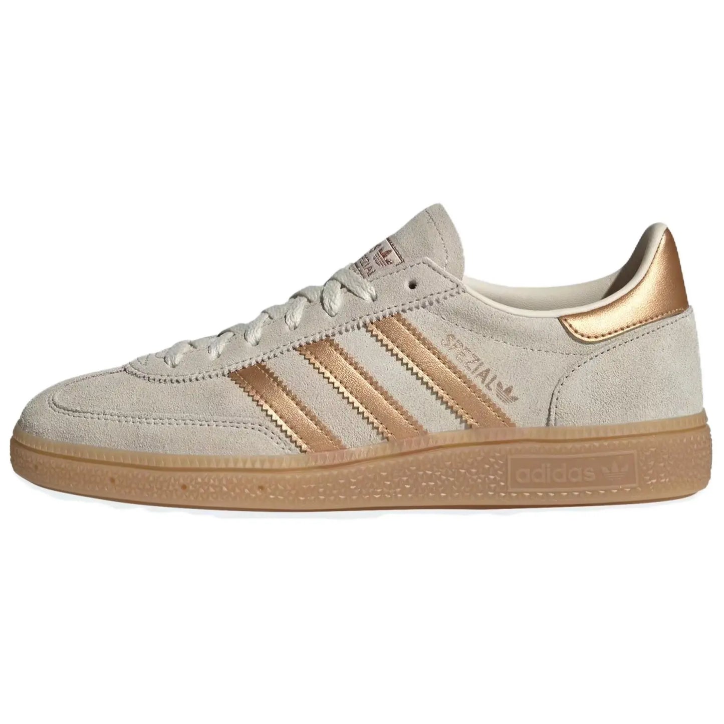 Adidas Women'S Handball Spezial Light Gold Sports Sneakers - Clear Brown, Cream White, Gum Colorway