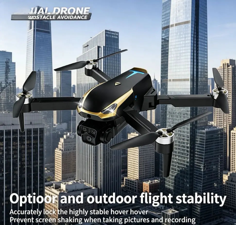 Aerial Drone M8 Pro 2026 - GPS Positioning, 4K UHD Eiscamera, 5G Wifi FPV, Brushless Motors, Optical Flow Hover,Intelligent Obstacle Avoidance, Auto Return, 360° Stunt Roll,Two Batteries