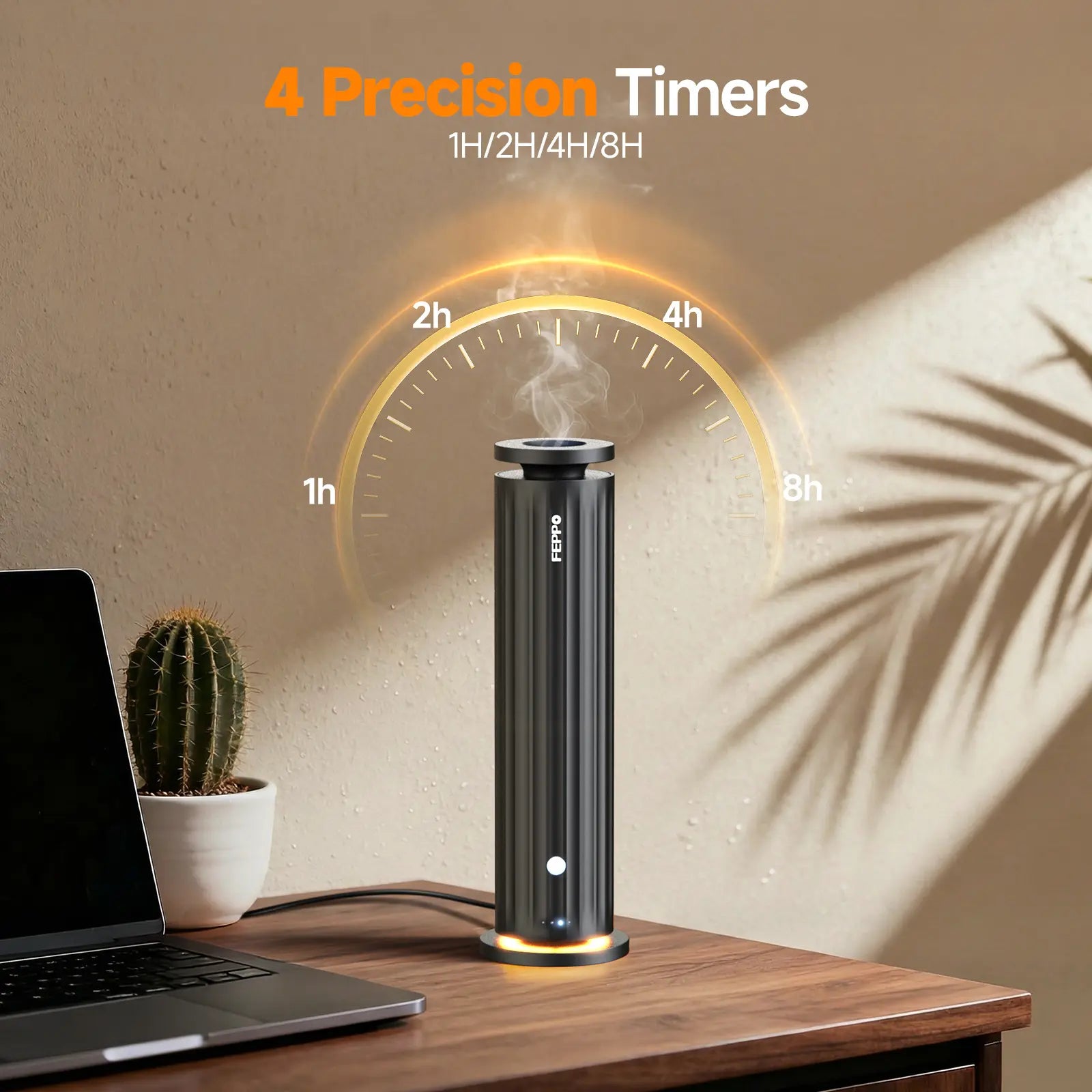 [Mother'S Day Gift] FEPPO Waterless Diffuser - Cold Air Waterless Essential Oil Diffuser Starter Kit with 5X20Ml Ho #Summervibestel Scent Oils, Quiet Smart Scent Diffuser, 6 Intensity, Timer, 1000 Sq. Ft for Home, Office, Hotel, Yoga