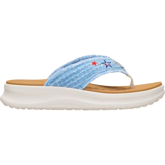 HEYDUDE Tide Flip Denim Stars - Comfortable Sandals