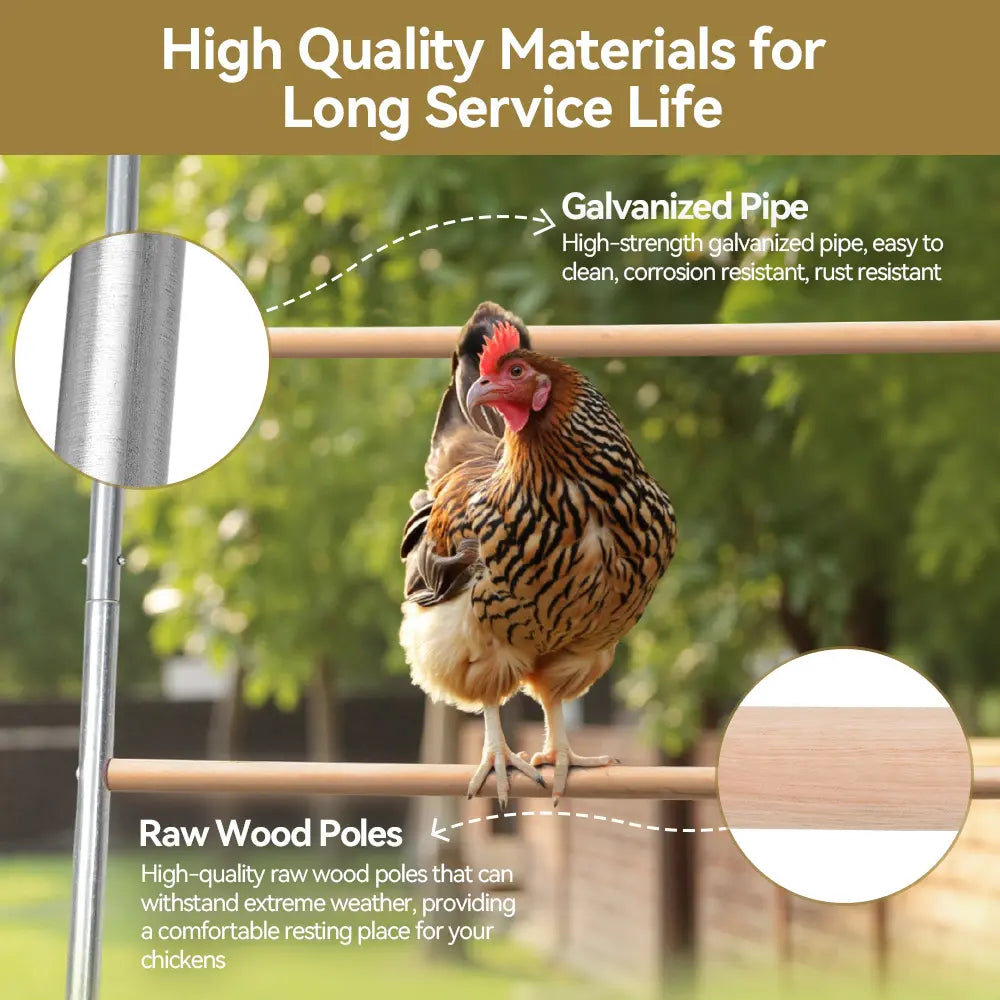 PAWGIANT Chicken Roosting Bars, 56''L X 42''W, Suitable for Backyard Farm, Chicken Perches Activity Play, Wooden Chicken Ladder, Chicken Toys Easy to Assemble & Clean, Enhancing Coop Comfort, Summervibes