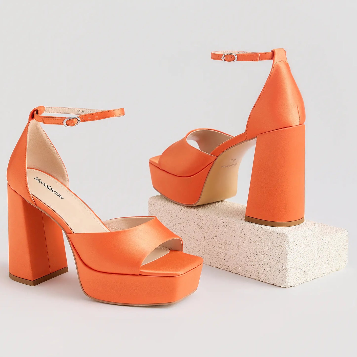 Women'S Sandals Peep Toe:Chunky Heels Pumps Ankle Buckle Strap Platform Heels 4.7" High Heeled Evening Party Wedding Dress Shoes