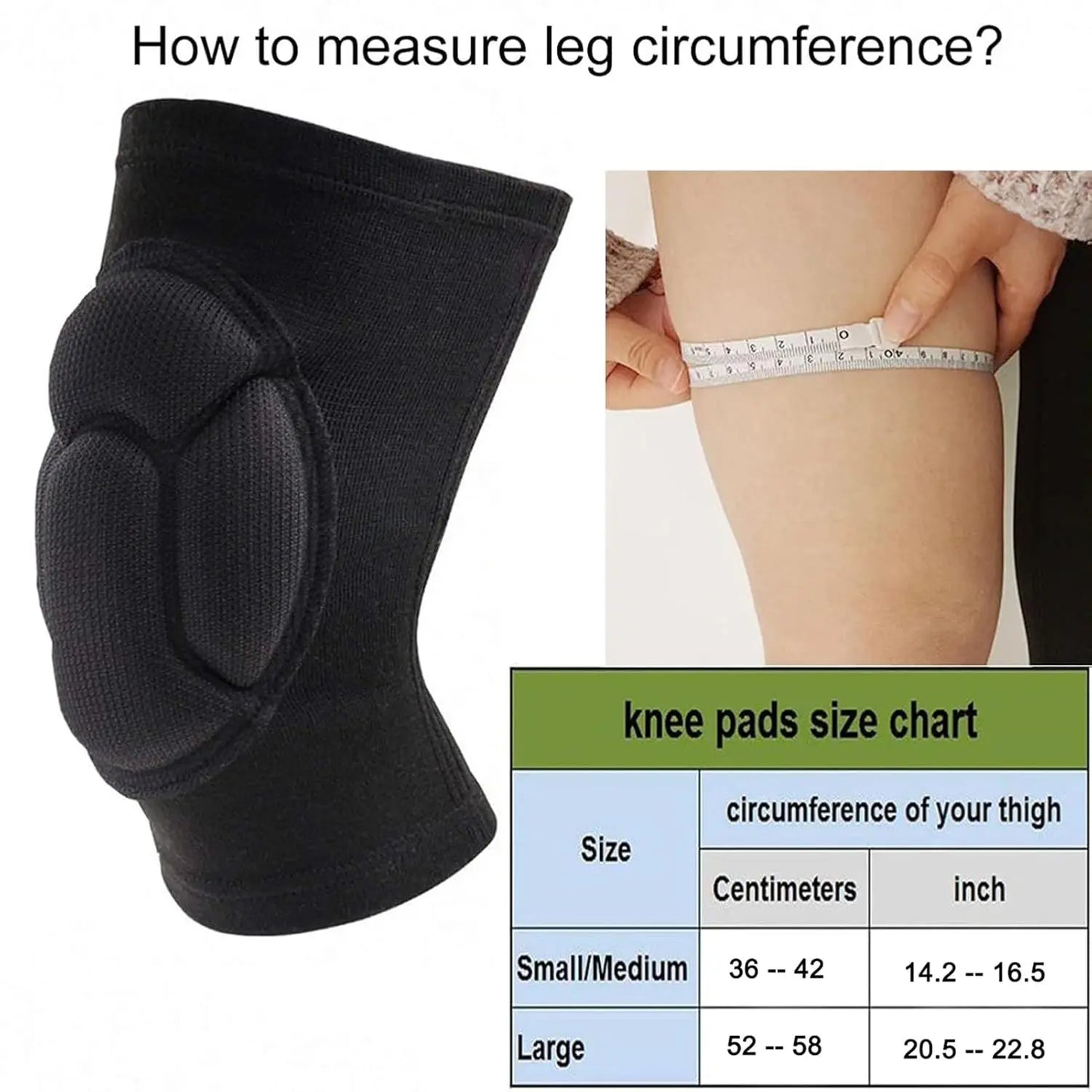 Kneepad with Thick EVA Foam Padding, Suitable for Gardening, House Cleaning, Construction Work, Dance, Volleyball, Floor, Rock Climbing, Riding Kneelet, Outdoor Sports, Hassock Cushioning