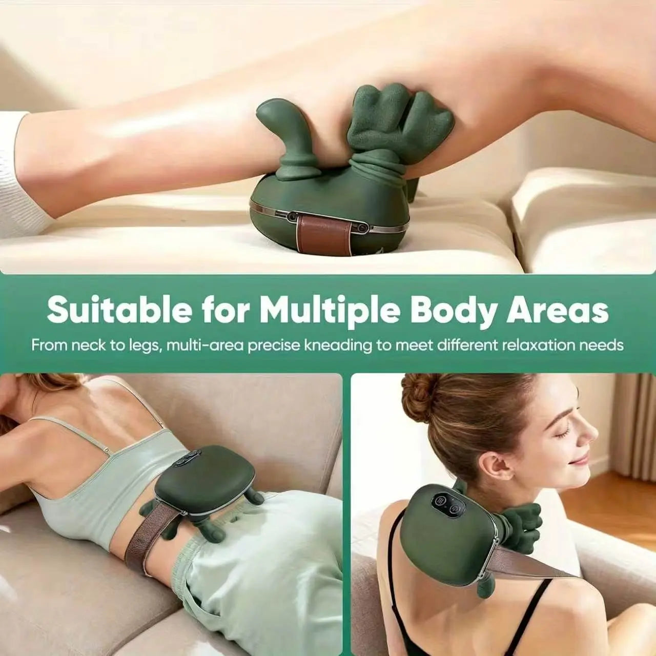 Hand Shoulder Neck Massager, Realistic Hand Massage, Heat Therapy, Finger Pressure, Rechargeable, Christmas Gift, New Year Gift, Valentine'S Day Gift, USB Rechargeable Massagers