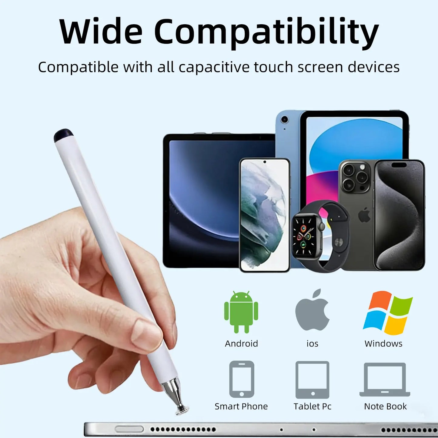 3-In-1 Stylus Pen for Touch Screen, High Precision and Sensitivity, Suitable for Iphone/Ipad/Android Tablets, Compatible with Touch Screens (Pink/Green/White) Mothersdaygift