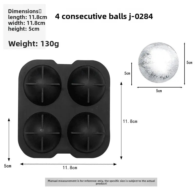 4-Cavity Rose Ice Cube Mold - Large Silicone Ice Tray for Whiskey, Cocktails & Coffee, Makes Big Rose Ice Balls for Drinks, Perfect for Bar & Home Use