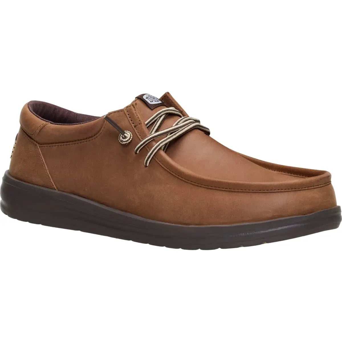 HEYDUDE Paul Full Grain Leather - Comfortable Slip on Shoes for Men