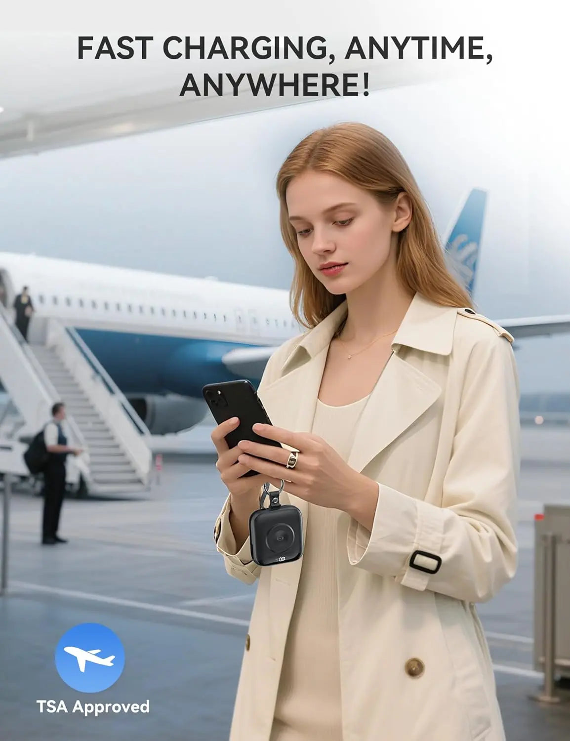 10000Mah Portable Charger Power Bank, 3-In-1 Wireless Battery Pack with Built-In USB-C & Lightning Cables, 22.5W Fast Charging, LED Display for Iphone, Apple Watch & Android Chargeable