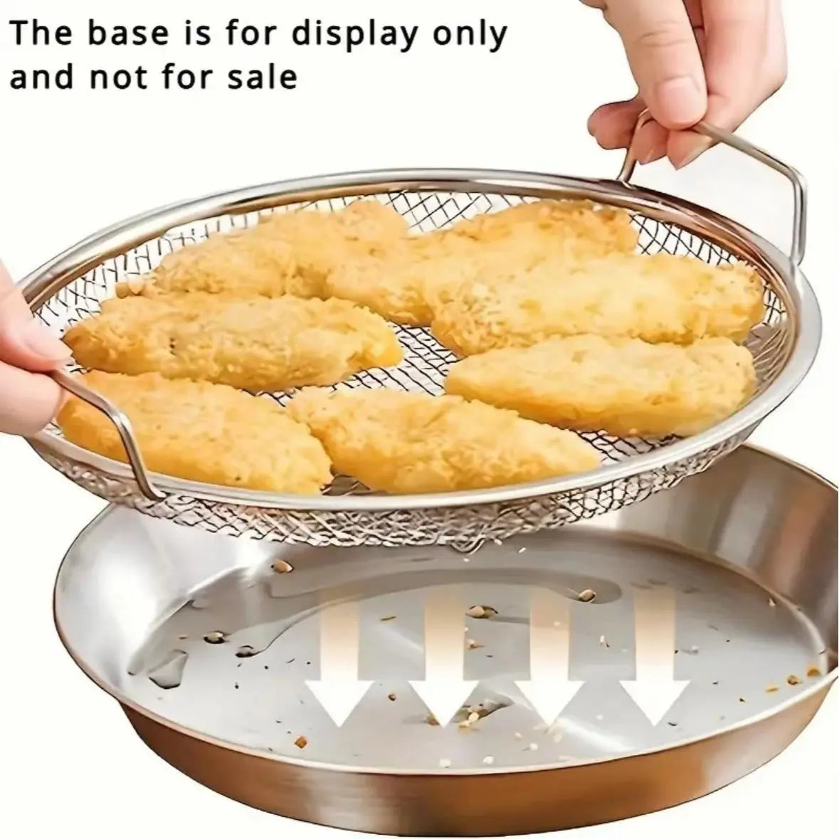【Free Shipping 】Steel Oil Filter Tray with Jumpstart Sale Fine Mesh Basket, Fine Mesh Strainer, High Power Frying & Grilling Filter, Easy Clean Design for Home Kitchen Use